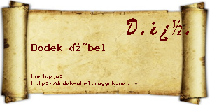 Dodek Ábel névjegykártya